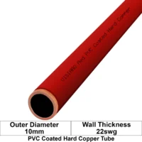 Rotes PVC-beschichtetes Hartkupferrohr